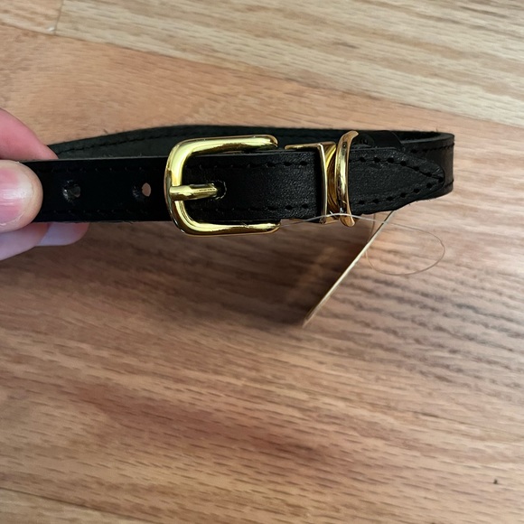 nwt bronze dog collar leather gold - Picture 4 of 6